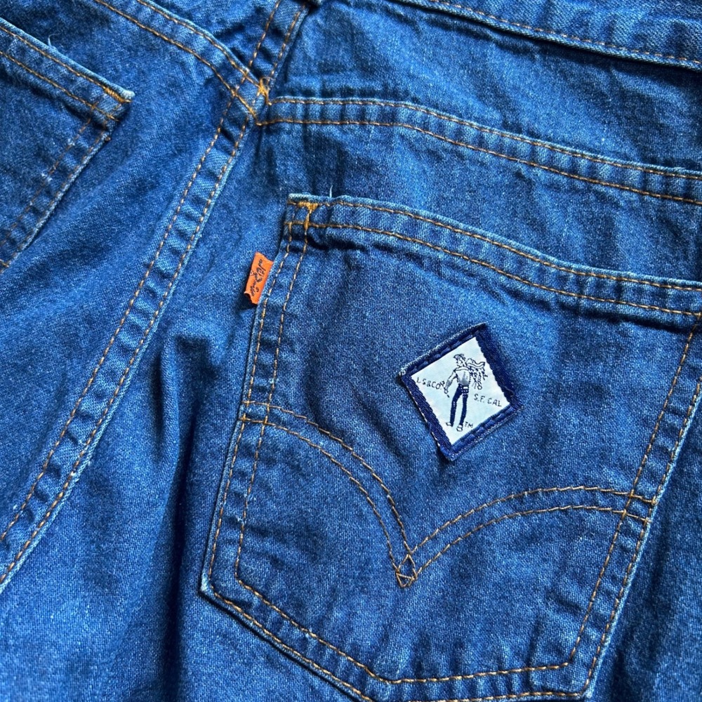 Vintage Levis Orange Tab High Waisted Straight Leg Jeans Medium Wash Blue 28x31 - Picture 10 of 11